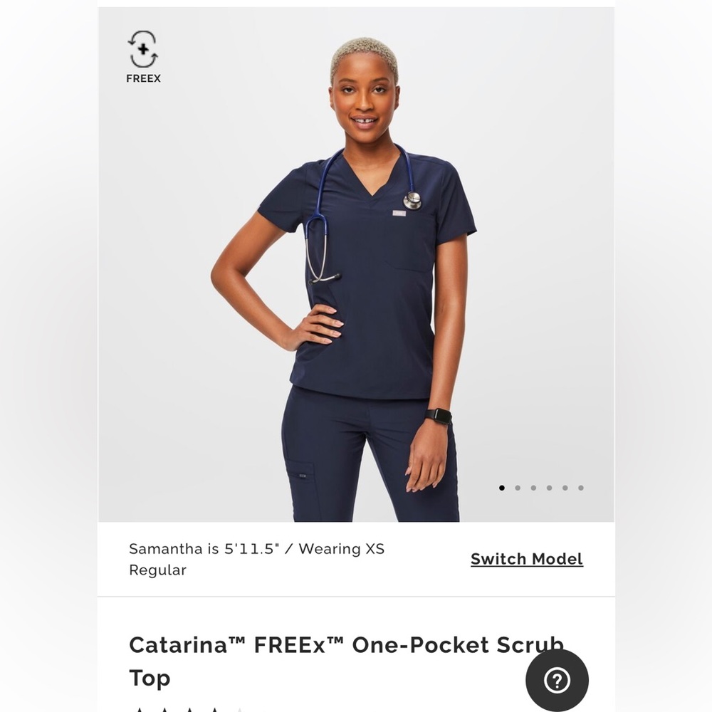 Figs free x catarina one pocket scrub top xs